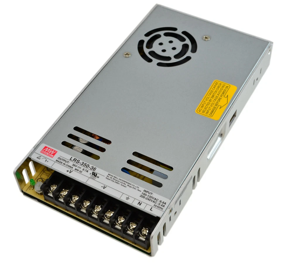 Mean Well LRS-350-36 power supply 350W 36V 9.7A ultra flat 30mm 1HU metal case - Image 1 of 4