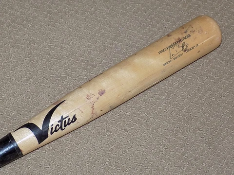 Cavan Biggio Birch Victus Game Used Bat 2021 Toronto Blue Jays Cover