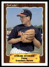 1990 ProCards Sterling Hitchcock Greensboro Hornets #2654