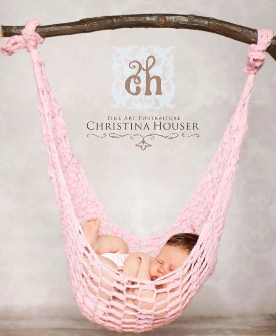 Newborn Photography Props Baby Hanging Hammock Sling Net Bed Photo Studio Shoot - Image 1 of 4