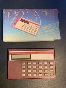 Vintage Taschenrechner 80er Electronic Mini Calculator 842 Mit OVP - Photo 1/12