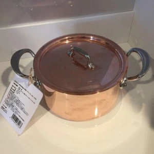 Mauviel 1830 M'heritage 150s Copper Stainless Stew Pan 6.3in 1.9qt With Lid - Picture 1 of 4