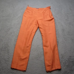 Ralph Lauren Purple Label Pants Womens 10 Robynn Silk Shantung Straight Trousers - Picture 1 of 16