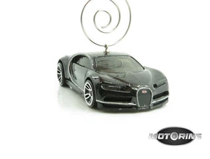 2016 '16 Bugatti Chiron schwarzes Auto selten Christbaumschmuck Druckguss - Bild 1 von 5