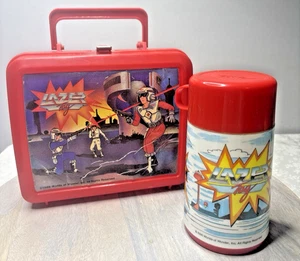 1986 Worlds of Wonder Laser Tag Lunchbox & Thermoskanne Set - Vintage Kunststoff - Laser - Bild 1 von 10