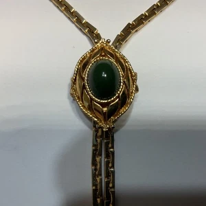 Collar Lariat Deslizante Sarah Coventry Vintage Tono Dorado Grueso Cadena Versátil - Imagen 1 de 9