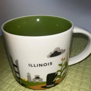 Taza de café Starbucks Illinois 2015 You Are Here Collection 14 OZ - Imagen 1 de 9