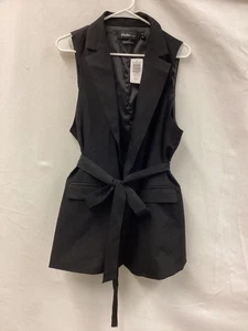 Chaleco Torrid Mujer 1X Negro City Sarga Longline Cinturón Sin Mangas Blazer Forrado - Imagen 1 de 15