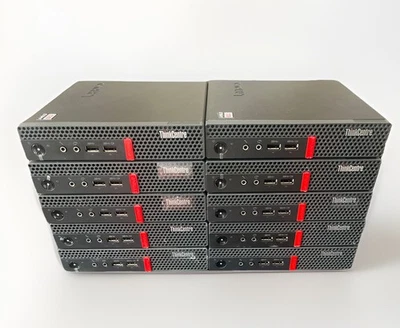 JOBLOT 10 x Lenovo ThinkCentre M625Q USFF PC AMD E2-9000E 4GB DDR4 32GB SATA SSD - Image 1 of 4