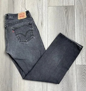 Vintage 90s Levi’s 501 Distressed Washed Grey Denim Pants 36x32 Button Up - Bild 1 von 8