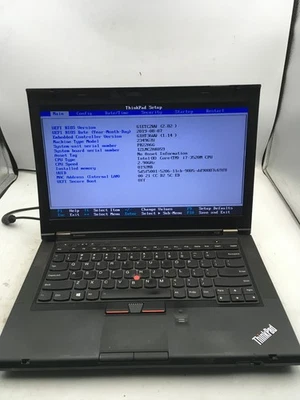 LENOVO THINKPAD T430 - BOOTS TO BIOS - INTEL I7 3520M - 8GB RAM  - BAD HINGE -BB - Image 1 of 4