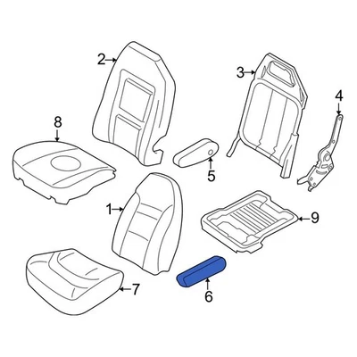 For Ford E-350 Super Duty 13-25 Ford Front Left Seat Armrest Cover - Image 1 of 3