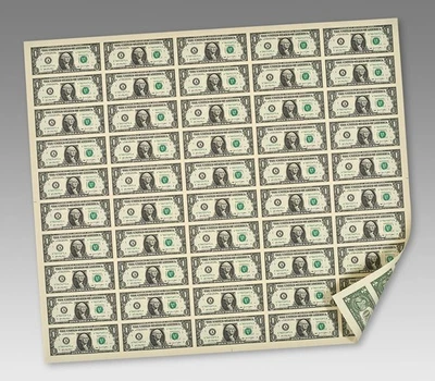 $1: 50-Note Sheet Washington (DC) - Image 1 of 2