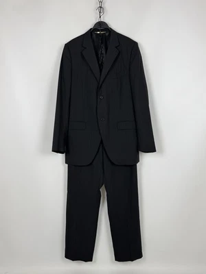 Классический черный костюм Dolce&Gabbana в полоску из вискозной смеси - Изображение 1 из 4