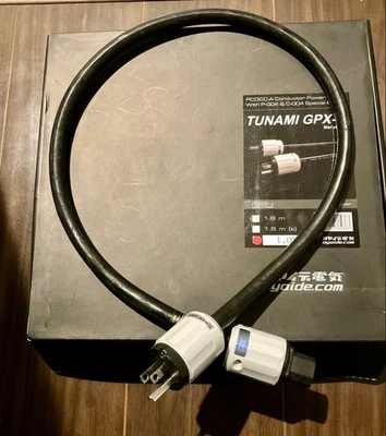 Cable de alimentación Oyaide Tunami GPX-R V2 1,8 m genuino NUEVO negro audio música Foto 1 de 3