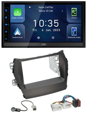 JVC DAB Bluetooth MP3 USB 2DIN Autoradio für Hyundai Santa Fe ab 12 ohne Navi - Bild 1 von 4