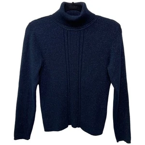 Liz Claiborne Rollkragenpullover Langarm Pullover Navy Blau Damen Petite S - Bild 1 von 8