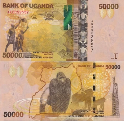 Uganda 50000 Shillings 2013 P 54b UNC - Image 1 of 3