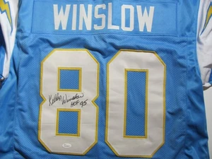 Von Kellen Winslow signiertes Trikot HOF 95 Aufschrift JSA San Diego Chargers - Bild 1 von 3