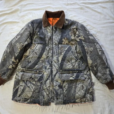 Walls Realtree Hardwoods Camo Jacket Mens Size XL Reversible Orange Hunting - Image 1 of 4