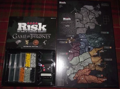 SUPERB HASBRO GAME OF THRONES RISK SKIRMISH EDITION OPENED BUT UNPLAYED - Image 1 of 2