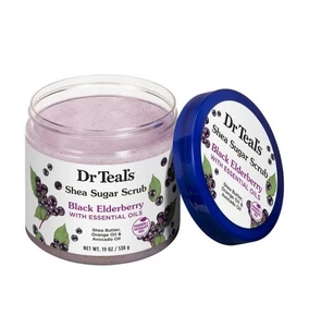 Dr Teal's Shea Sugar Body Scrub Black Elderberry & Essential Oils Pink - 538g - Picture 1 of 1