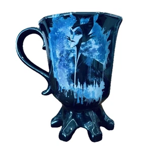 Disney Villains Maleficent 20 Oz Black & Teal Ceramic Mug, 10 Sided 3D, 6.5” EUC - Picture 1 of 7