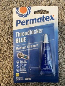 Permatex Threadlocker Blue 6ml Liquid Glue Medium Strength - Brand New - Picture 1 of 2