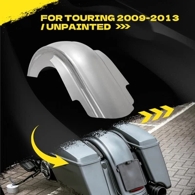 Alforjas extendidas guardabarros trasero de 4" para Harley Touring Road Street Glide 09-13 Foto 1 de 4