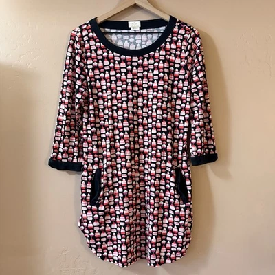 Kate Spade Night Gown Size Medium Cupcake Print Cotton Modal Pj Dress - Image 1 of 4
