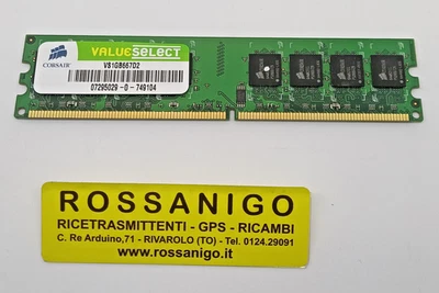 COMPUTER RAM Corsair 2GB 2x1GB DDR2 667MHz PC2-5300 240-Pin VS1GB667D2 - Immagine 1 di 2