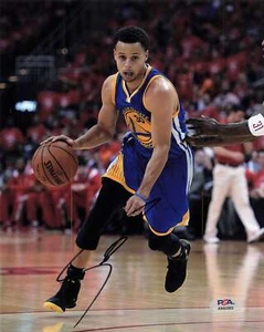 Foto firmada por Stephen Curry 8x10 PSA/DNA autografiada 8x10 Warriors - Imagen 1 de 1