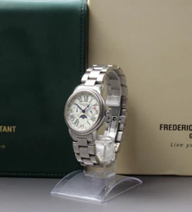 New Batt【N MINT w/Box】 FREDERIQUE CONSTANT FC270x3P4/5/6 Moon Phase Qz Men Watch - Picture 1 of 11