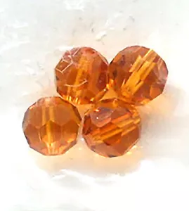 SWAROVSKI RUNDER FACETTIERTER TOPAS ECHTE ÖSTERREICHISCHE KRISTALLE 4 STÜCK 6 MM PERLEN 24272-11 - Bild 1 von 4