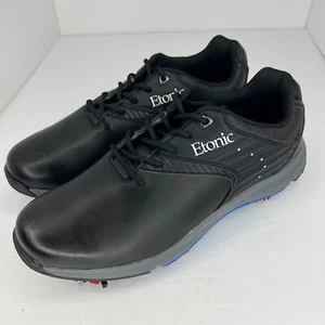 Etonic Mens EG500BKB Black Stabilize 2.0 Waterproof Cleats Size 10D Golf Shoes - Picture 1 of 9