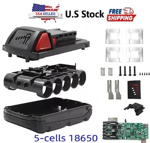 Akku Ersatzkoffer DIY Reparaturset für Milwaukee M18 18V 1,5 2,0Ah Akku - Bild 1 von 11