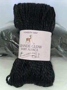 Plymouth Yarn Co Grande Glow Baby Alpaca Yarn 100 Gm Skeins Lot Of 10 NEW Black - Picture 1 of 8
