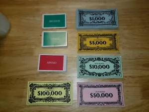 Vintage 1965 Go For Broke Game, Replacement parts Money And Playing Cards - Picture 1 of 2