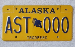 1982-1990s Alaska State Troopers Sample License Plate +++ EX AK AST - Picture 1 of 2