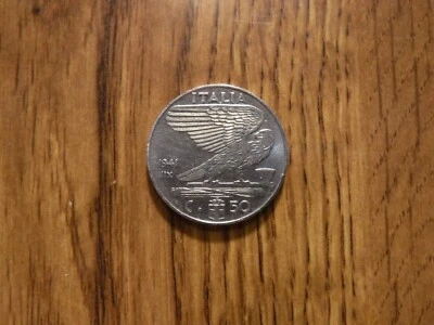 ITALIA 50 CENTESIMI 1941 XIX MONEDA MAGNÉTICA (138) Foto 1 de 2