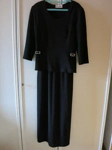Original Vintage, 90er Kleid NICOLE STUDIO New York, schwarz, Gr. 38/40, Stretch - Bild 1 von 18
