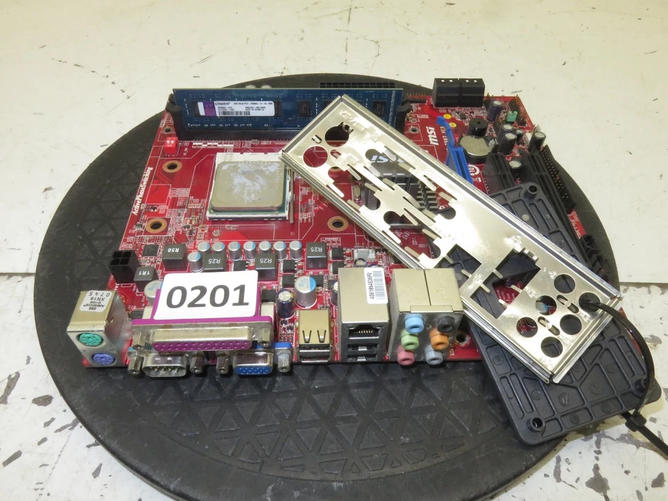 MSI GF-615M-P33 MS-7597 Motherboard w/ AMD Athlon 2 x2 240 2.8GHz 4GB Ram - Image 1 of 4