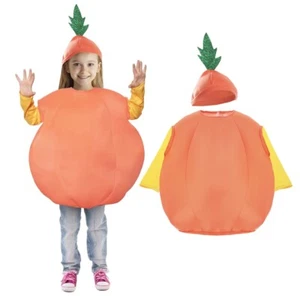VESTIDO DE LUJO UNISEX PARA NIÑOS GRAN MELOCOTÓN PELUCHE DÍA MUNDIAL PERSONAJE DEL LIBRO DISFRAZ FRUTA - Imagen 1 de 8