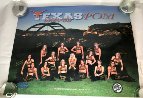 1998-99 Laminated BUD LIGHT Poster UT Texas Longhorns Pom Girls 22 x 17 RARE Cover