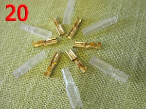 U.S. Seller - 20 pcs 2.8mm Gold Tone Crimp Terminals Female Spade Connector  - Picture 1 of 4
