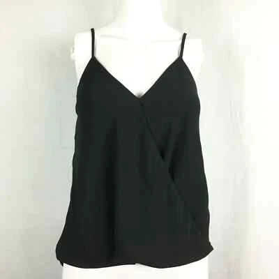 Delicada Camisa Hooligan Para Mujer S Negra Envolvente Frontal Cami Camiseta sin Mangas Correas Ajustables Foto 1 de 4