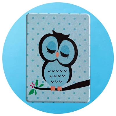 Charming Owl-themed Smart Case Cover for Kindle Paperwhite 6.8 in 11th Gen. - Image 1 of 4