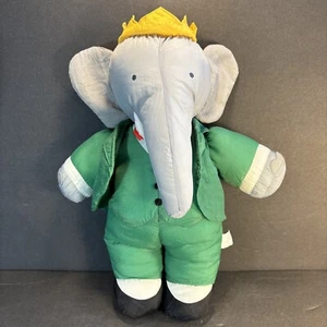 Vintage idealer König Babar Elefant Stofftier Plüschtier 20 Zoll Nylon Fallschirm Rarität - Bild 1 von 4