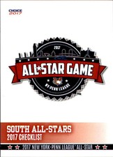 2017 New York-Penn League All-Stars Choice NNO North All-Stars Checklist Card NM