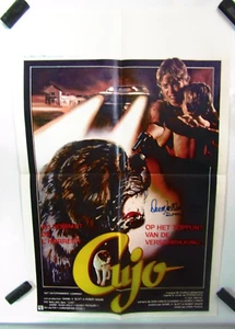 Cujo 1983 Original Belgian  Movie Poster 14 1/2 x 21 3/4  Signed By Dee Wallace - Picture 1 of 12